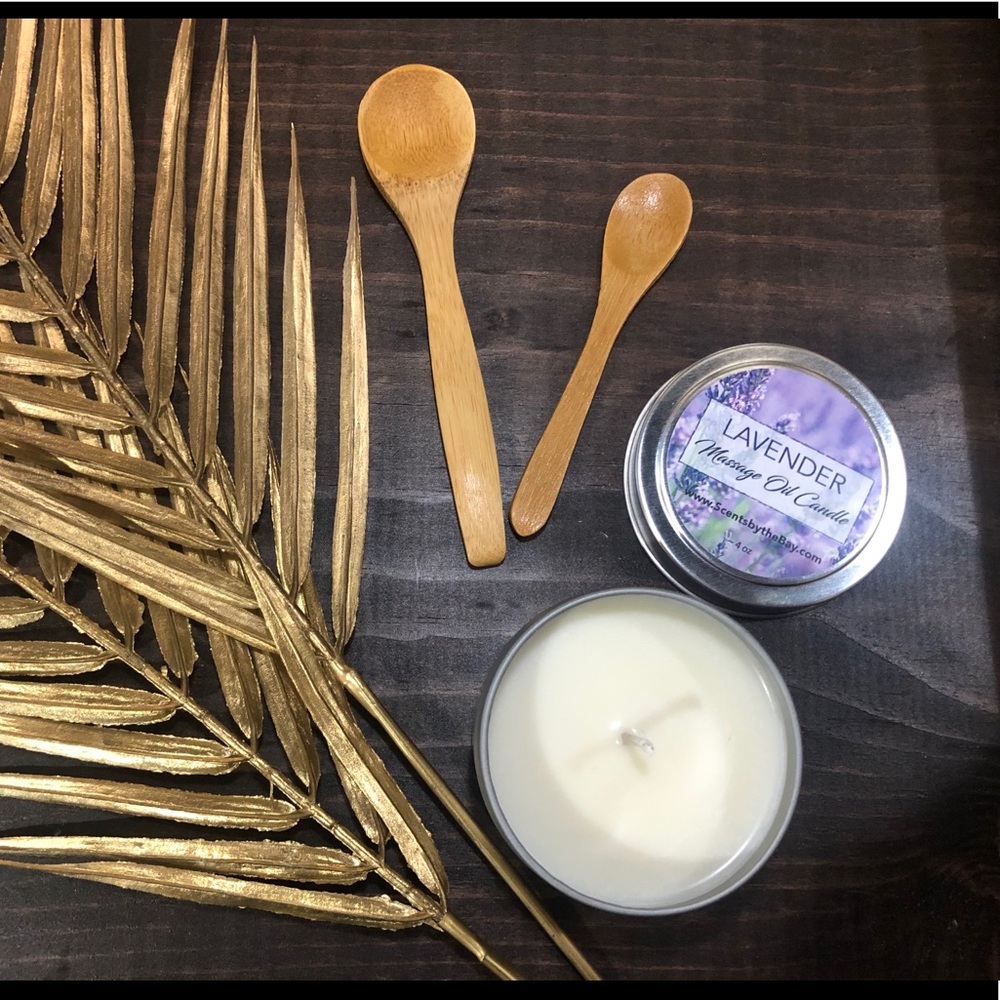 Massage Oil Candle, Lavender, 4 oz tin